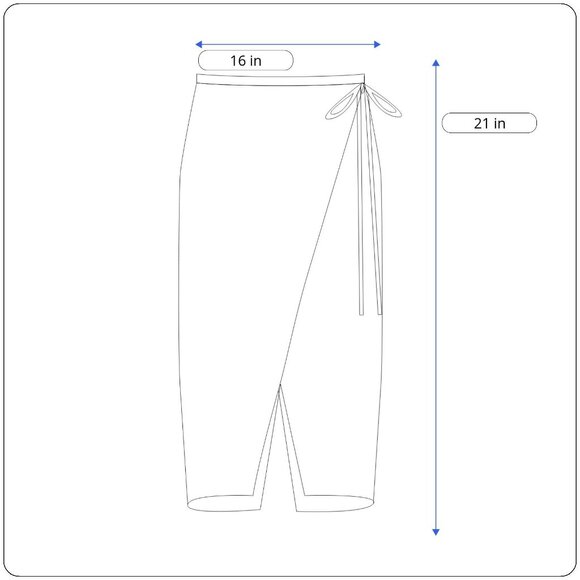 Loft Blue & White Striped Wrap Skirt With Ruffle Hem & Side Tie  Size 12 - Picture 8 of 8